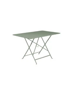 Table Pliante Bistro 117 X 77 Cm - Métal Pliante Rectangle - Bleu Acapulco