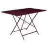 Table Pliante Bistro 117 X 77 Cm - Métal Pliante Rectangle - Cerise Noire