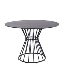 Table Ronde Holland Ø110 Cm En Acier époxy Noir
