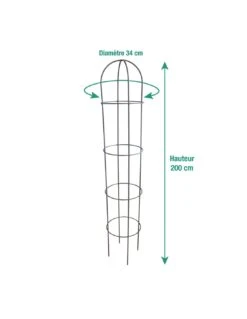Tipis "obélisque" Anthracite Au Choix - 2 M -Magasin De Jardin Et D'extérieur tipis obelisque anthracite au choix 3