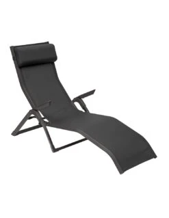 Transat Basculant Decima - Aluminium Et Texaline - Graphite / Anthracite