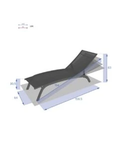Transat Bonao 4 Positions - Aluminium Et Texaline - Silver / Taupe 4 Transat Bonao 4 Positions - Aluminium Et Texaline - Silver / Taupe -Magasin De Jardin Et D'extérieur transat bonao 4 positions aluminium et texaline silver taupe 4