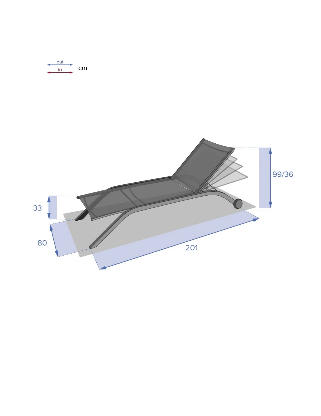 Transat de jardin Milenio - 5 Positions - Aluminium et texaline - Galet / Blanc Transat De Jardin Milenio - 5 Positions - Aluminium Et Texaline - Galet / Blanc -Magasin De Jardin Et D'extérieur transat de jardin milenio 5 positions aluminium et texaline galet blanc 1