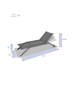 Transat De Jardin Milenio - 5 Positions - Aluminium Et Texaline - Graphite / Anthracite -Magasin De Jardin Et D'extérieur transat de jardin milenio 5 positions aluminium et texaline graphite anthracite 4